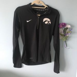 NIKE- dri fit Iowa Hawkeyes quarter zip pullover